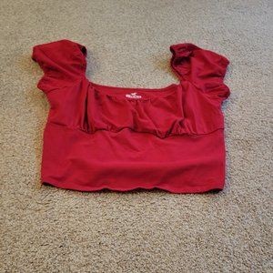 Hollister Puff Sleeve Crop top